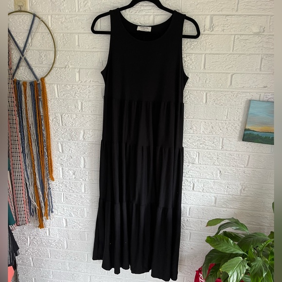 69. New WOT black tiered tank dress by Zenana - Picture 1 of 6